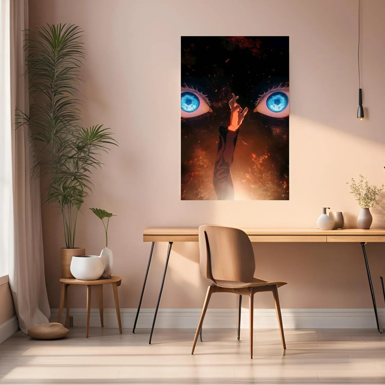 Satoru Gojo Domain Metal Wall Posters | Premium, Waterproof & Magnet-Mounted Art