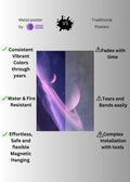 Saturn in Space Metal Posters | Premium, Waterproof & Magnet-Mounted Art