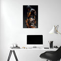 Scorpion Mortal Combat modern style Metal Posters | Premium, Waterproof & Magnet-Mounted Art