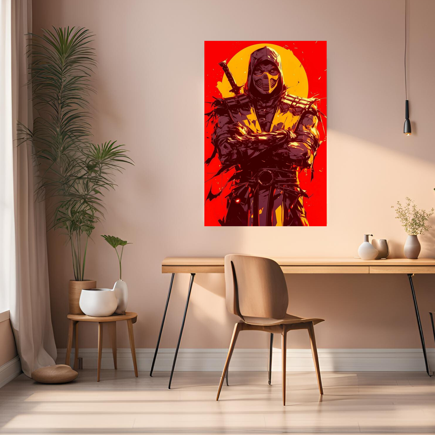 Scorpion Mortal Kombat Metal Wall Posters | Premium, Waterproof & Magnet-Mounted Art
