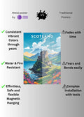 Scotland Art Metal Posters | Premium, Waterproof & Magnet-Mounted Art