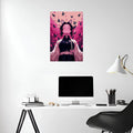 Shinobu Kocho Demon Slayer Modern Metal Posters | Premium, Waterproof & Magnet-Mounted Art