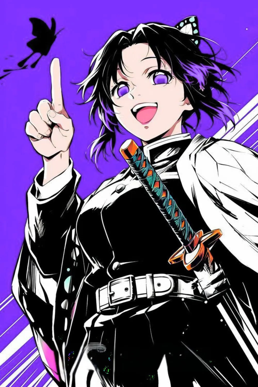 Shinobu Kocho Demon Slayer Wall Art Metal Posters | Premium, Waterproof & Magnet-Mounted Art