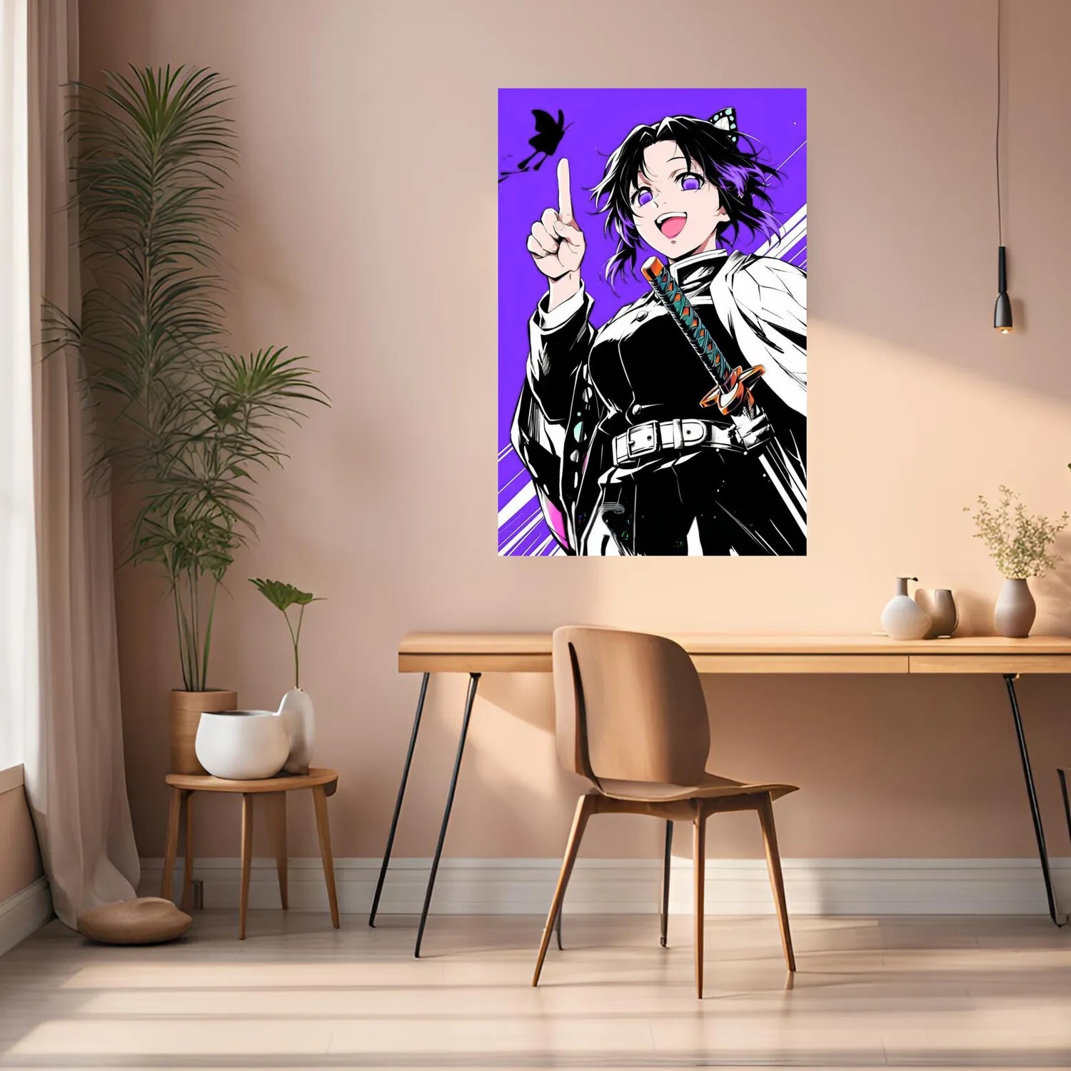 Shinobu Kocho Demon Slayer Wall Art Metal Posters | Premium, Waterproof & Magnet-Mounted Art
