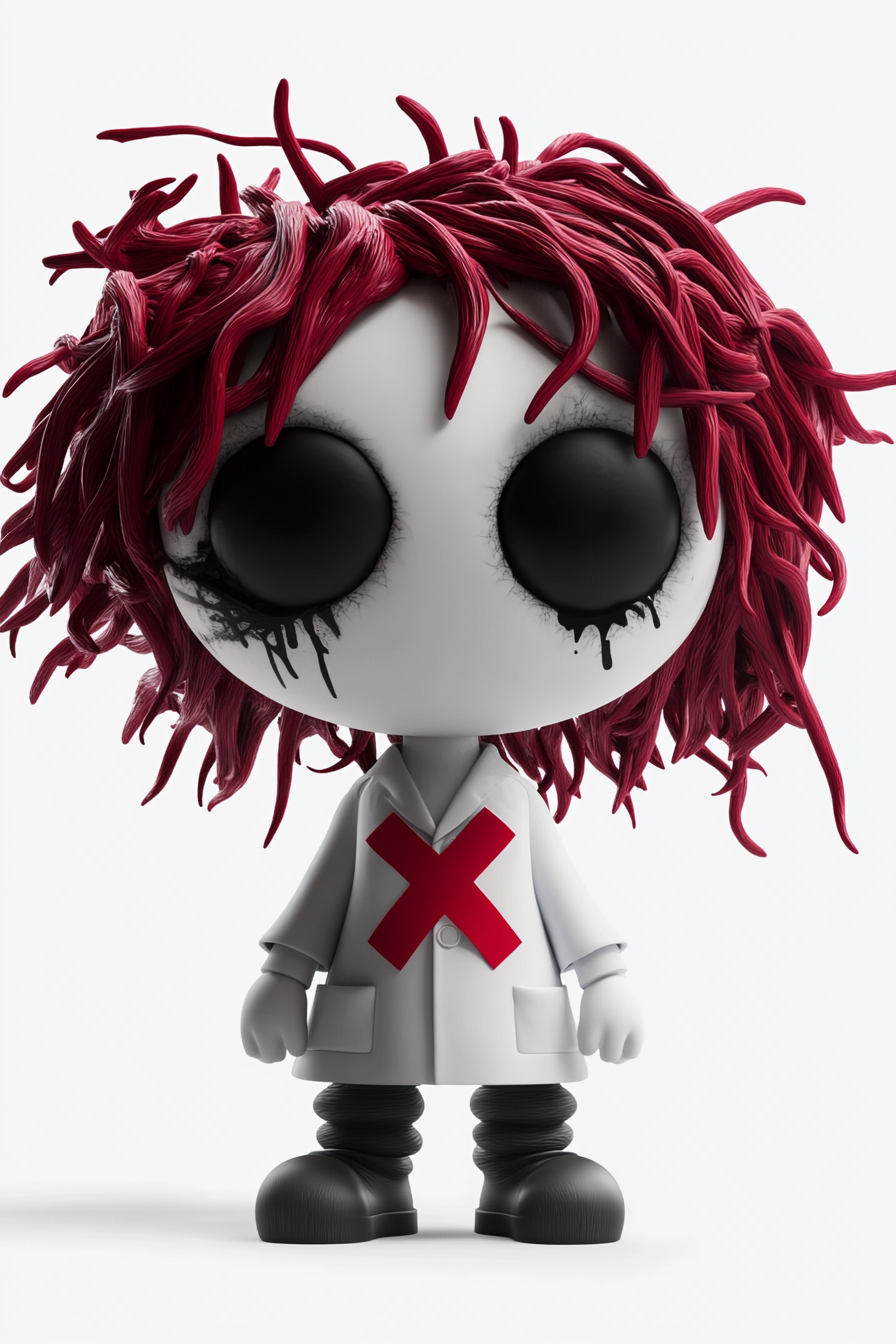 Silent Scary Doll Face Metal Posters | Premium, Waterproof & Magnet-Mounted Art