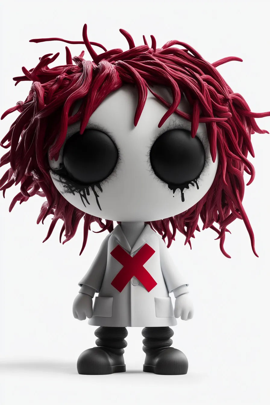 Silent Scary Doll Face Metal Posters | Premium, Waterproof & Magnet-Mounted Art