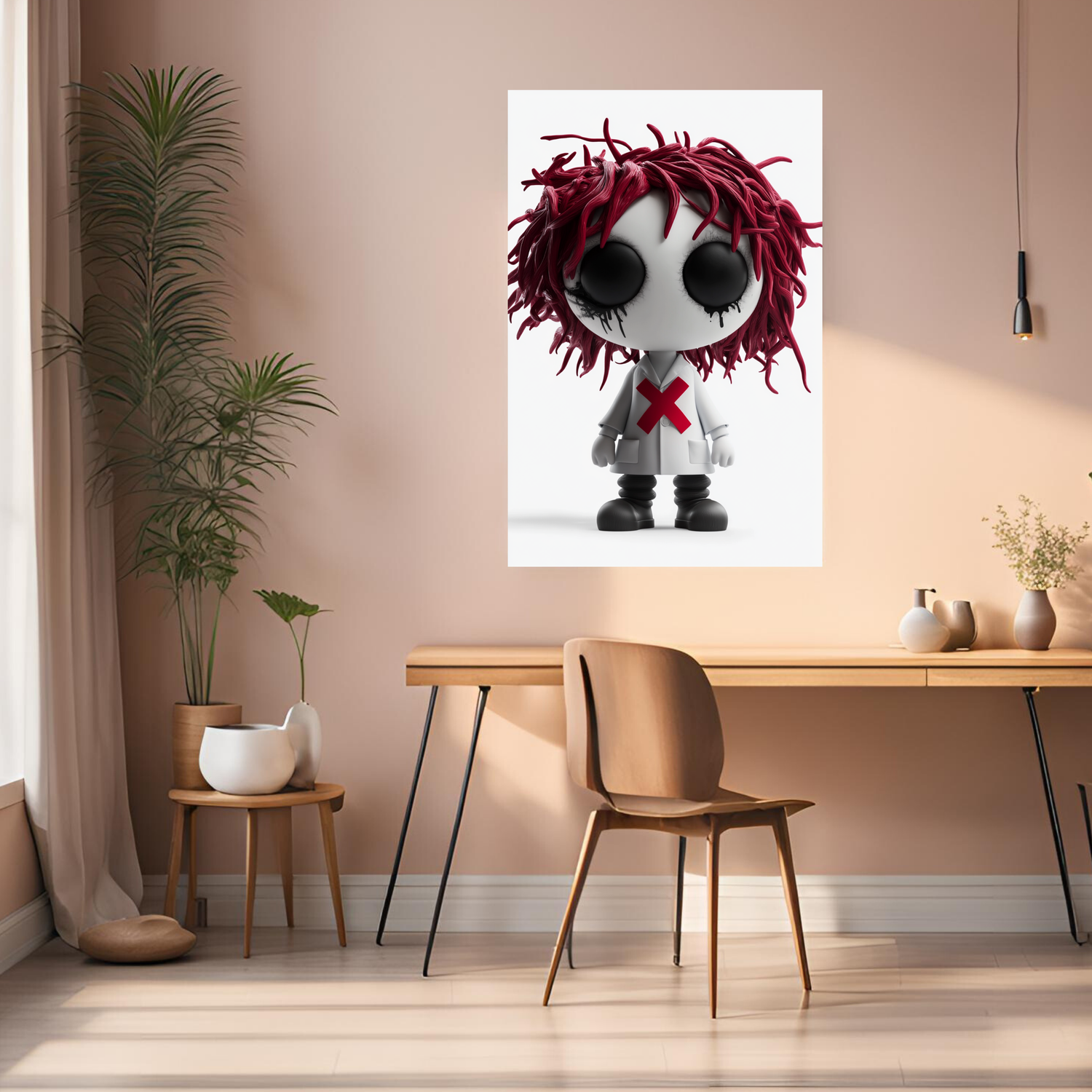 Silent Scary Doll Face Metal Posters | Premium, Waterproof & Magnet-Mounted Art