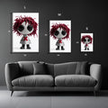 Silent Scary Doll Face Metal Posters | Premium, Waterproof & Magnet-Mounted Art