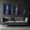 Skeleton Girl in Forest Metal Wall Posters | Premium, Waterproof & Magnet-Mounted Art