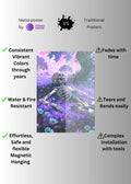 Skeleton resting in Violet Gardens | Premium, Waterproof & Magnet-Mounted Art