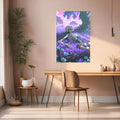 Skeleton resting in Violet Gardens | Premium, Waterproof & Magnet-Mounted Art