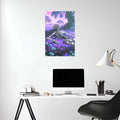 Skeleton resting in Violet Gardens | Premium, Waterproof & Magnet-Mounted Art