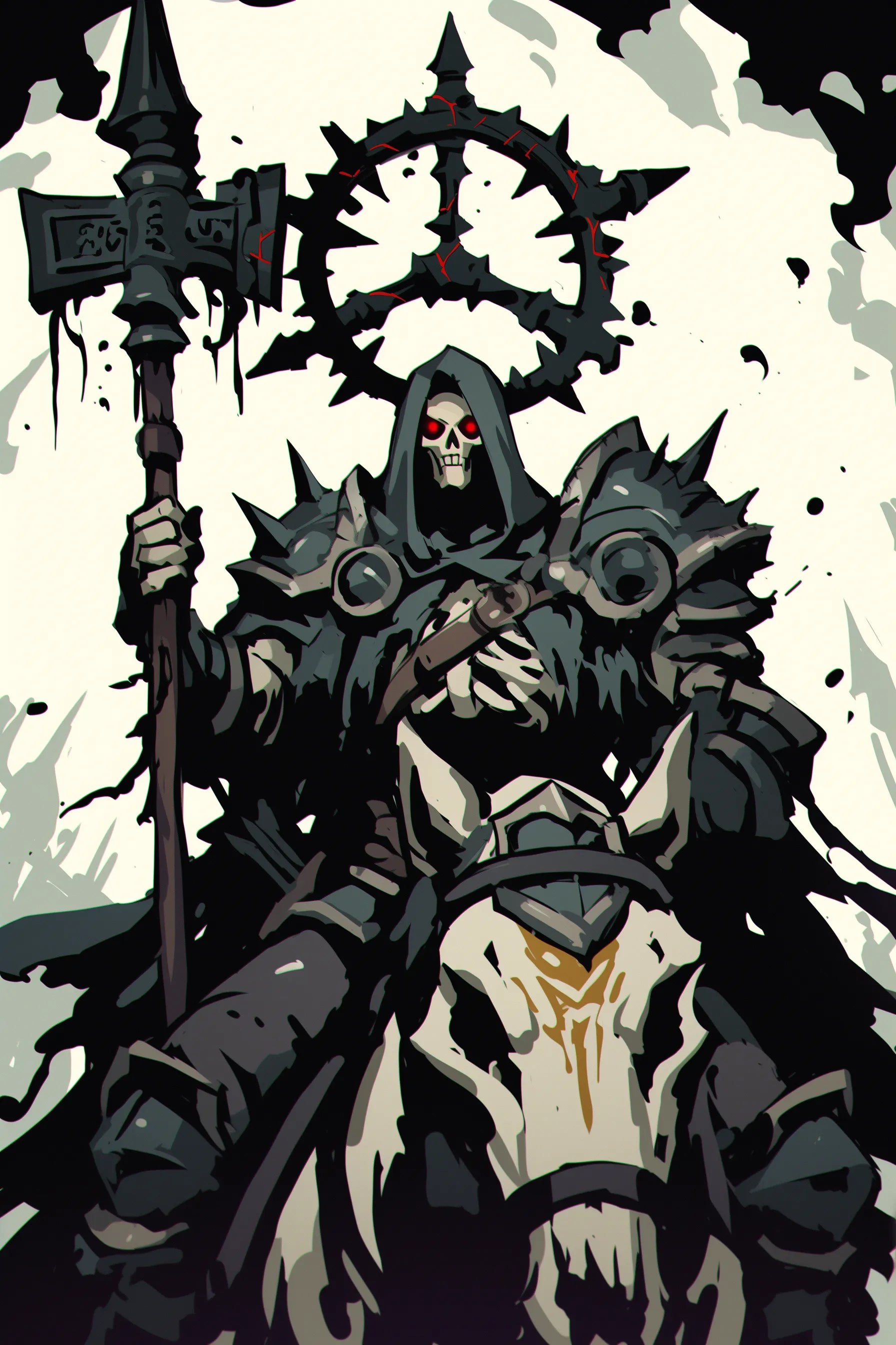 Skull Knight of Apocalypse Metal Wall Posters | Premium, Waterproof & Magnet-Mounted Art