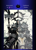 Skull Knight of Apocalypse Metal Wall Posters | Premium, Waterproof & Magnet-Mounted Art