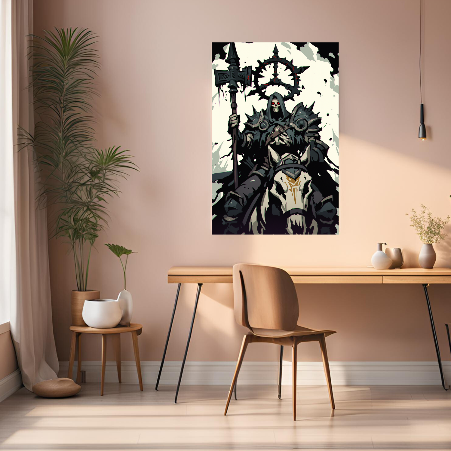 Skull Knight of Apocalypse Metal Wall Posters | Premium, Waterproof & Magnet-Mounted Art