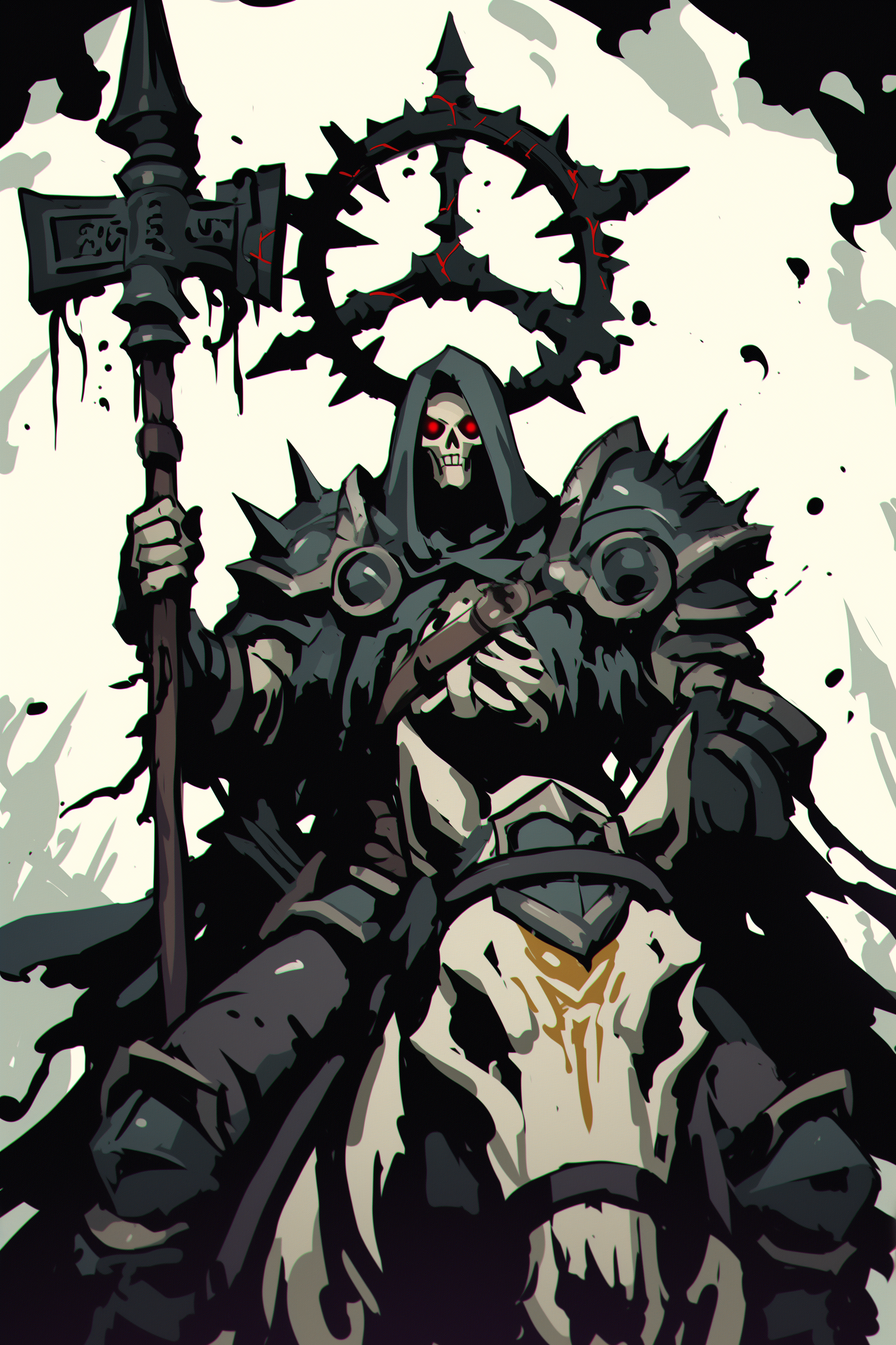 Skull Knight of Apocalypse Metal Wall Posters | Premium, Waterproof & Magnet-Mounted Art