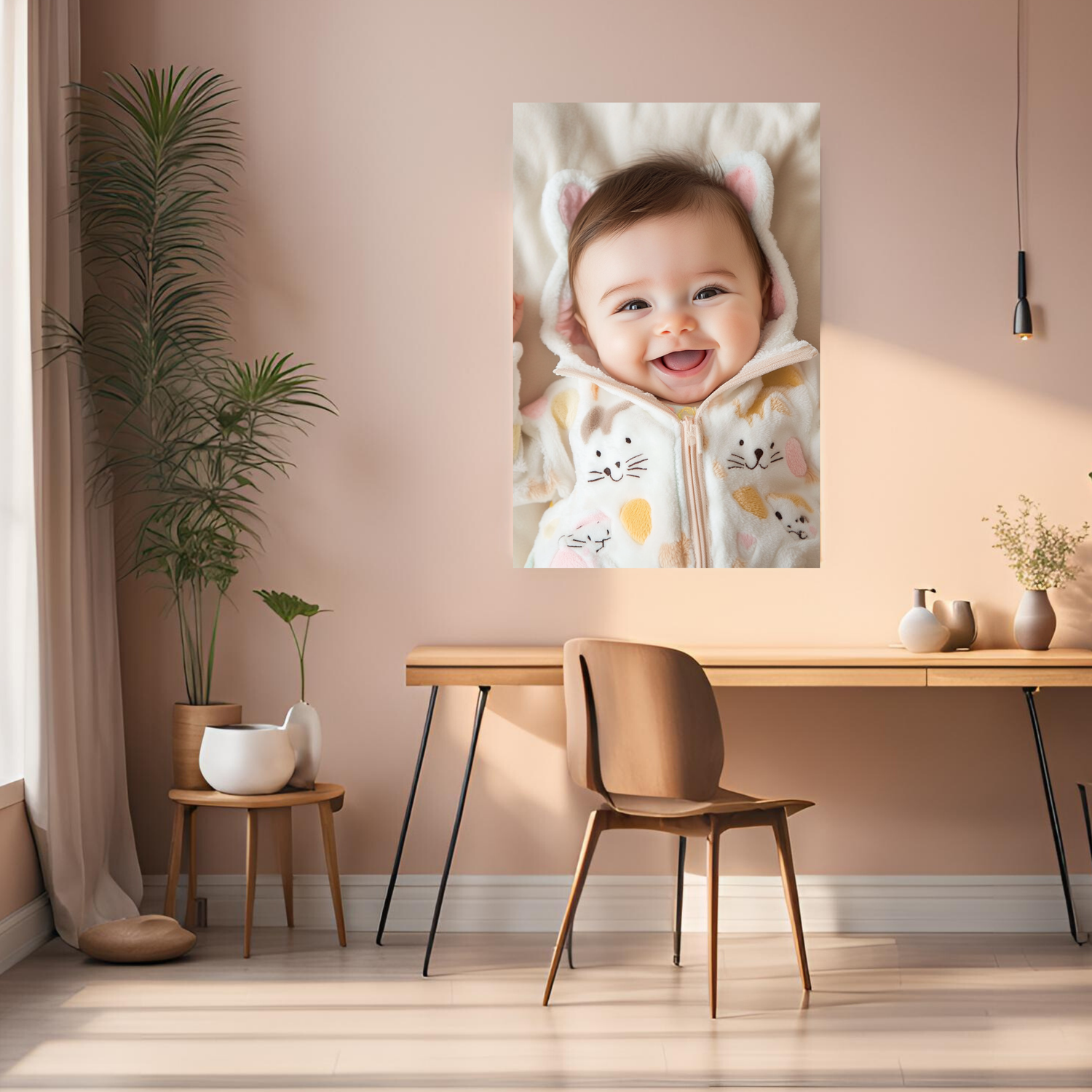 Smiling Baby Metal Wall Posters | Premium, Waterproof & Magnet-Mounted Art