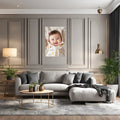 Smiling Baby Metal Wall Posters | Premium, Waterproof & Magnet-Mounted Art