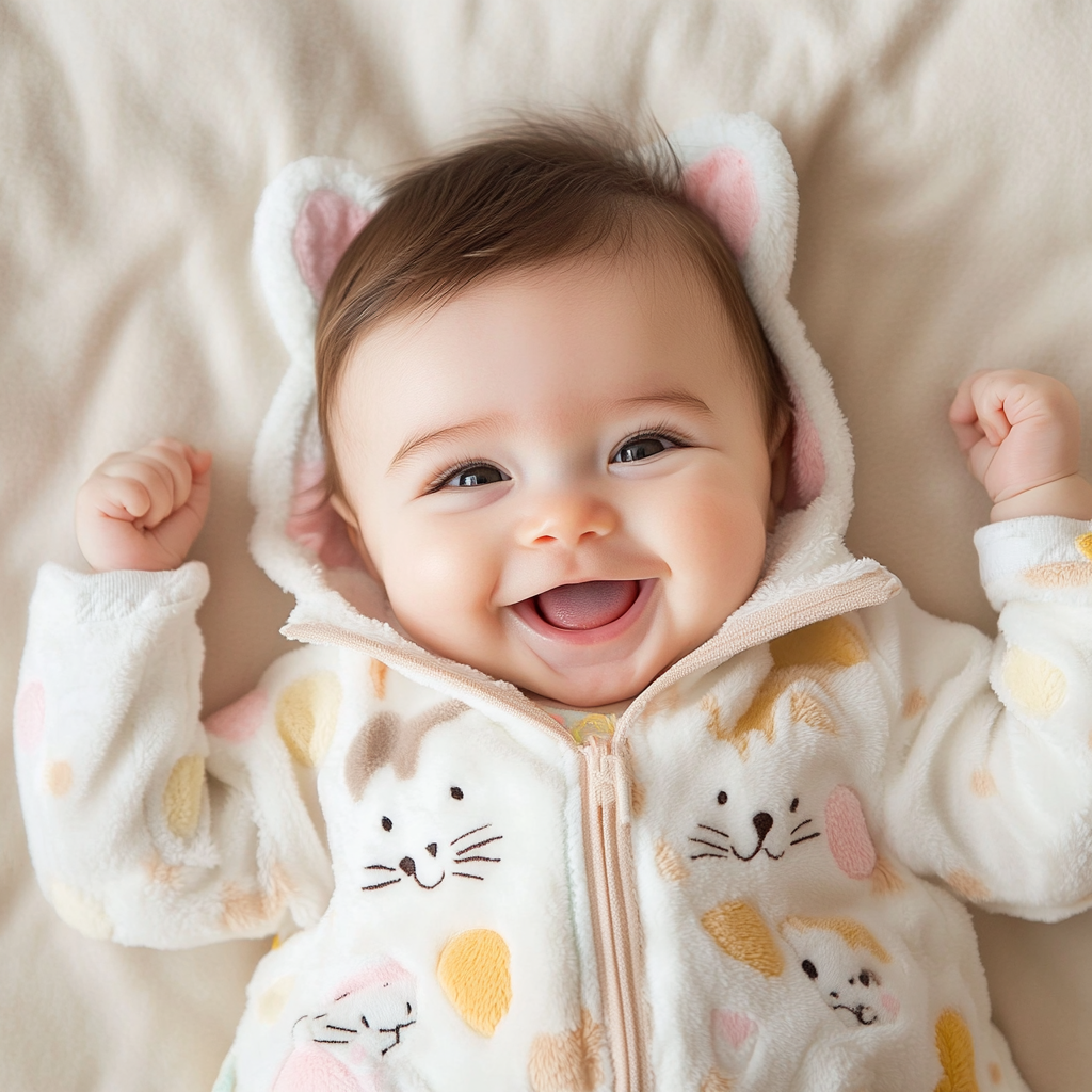Smiling Baby Metal Wall Posters | Premium, Waterproof & Magnet-Mounted Art