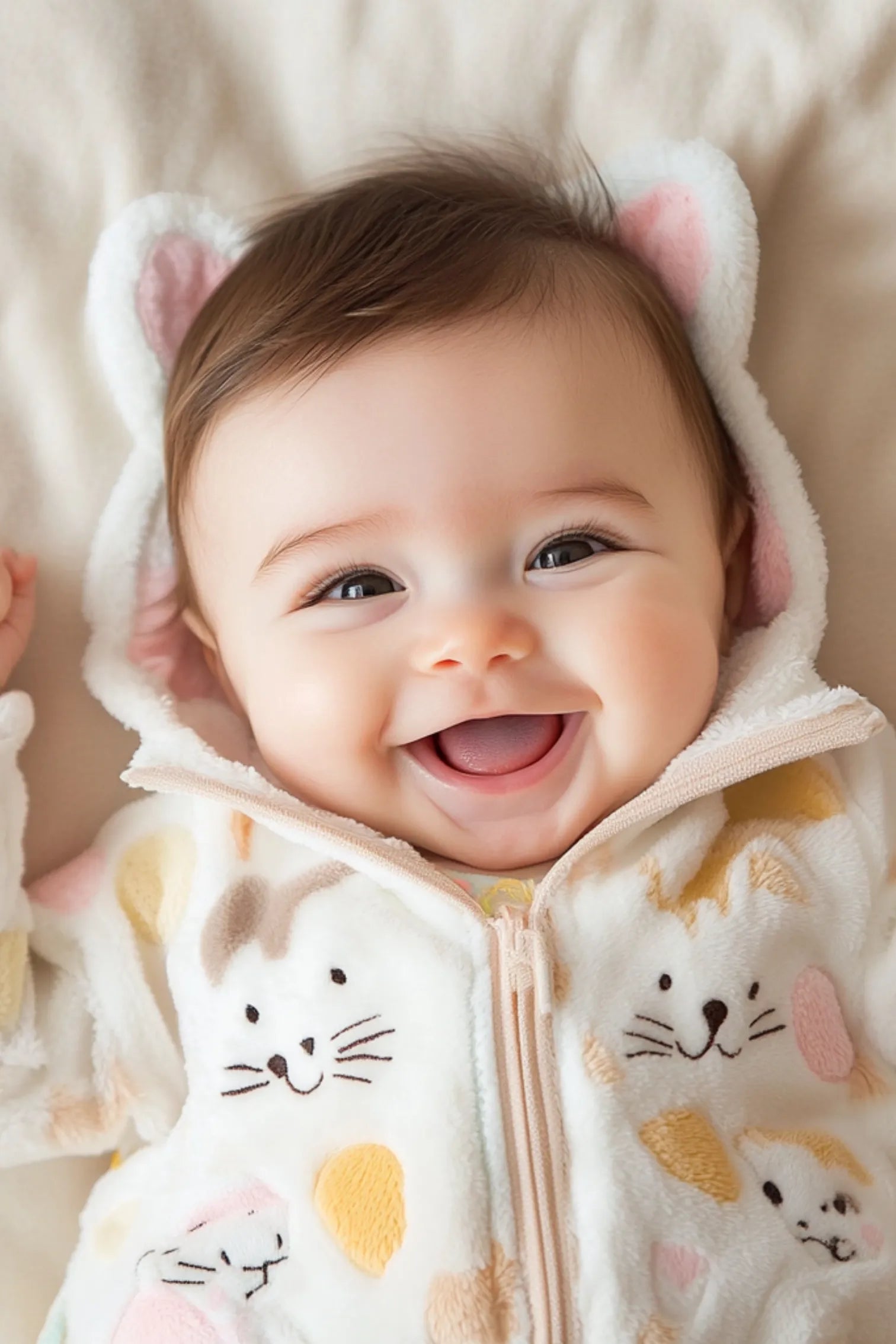 Smiling Baby Metal Wall Posters | Premium, Waterproof & Magnet-Mounted Art