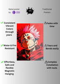 Sukuna Jujutsu Kaisen Metal Posters | Premium, Waterproof & Magnet-Mounted Art