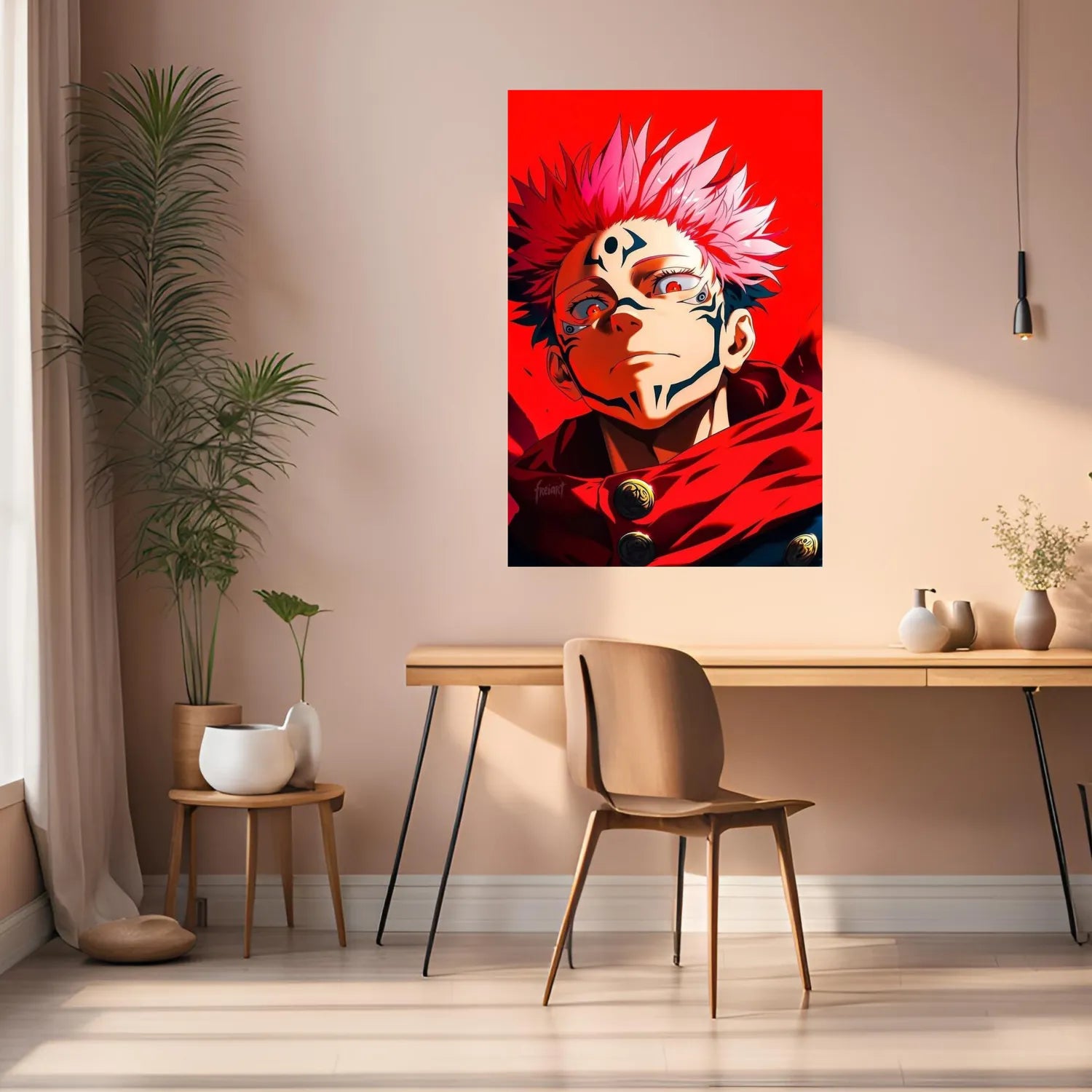 Sukuna Jujutsu Kaisen Metal Posters | Premium, Waterproof & Magnet-Mounted Art