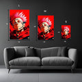 Sukuna Jujutsu Kaisen Metal Posters | Premium, Waterproof & Magnet-Mounted Art