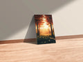 Sunset and Forest Metal Wall Posters | Premium, Waterproof & Magnet-Mounted Art