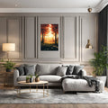 Sunset and Forest Metal Wall Posters | Premium, Waterproof & Magnet-Mounted Art