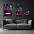Supra Comic Style Metal Posters | Premium, Waterproof & Magnet-Mounted Art