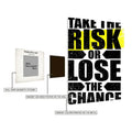 Take the risk Metal Posters | Premium, Waterproof & Magnet-Mounted Art