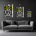 Take the risk Metal Posters | Premium, Waterproof & Magnet-Mounted Art