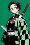 Tanjiro Demon Slayer without word Metal Posters | Premium, Waterproof & Magnet-Mounted Art