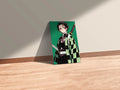 Tanjiro Demon Slayer without word Metal Posters | Premium, Waterproof & Magnet-Mounted Art