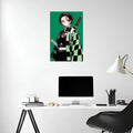 Tanjiro Demon Slayer without word Metal Posters | Premium, Waterproof & Magnet-Mounted Art