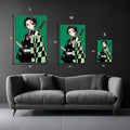 Tanjiro Demon Slayer without word Metal Posters | Premium, Waterproof & Magnet-Mounted Art