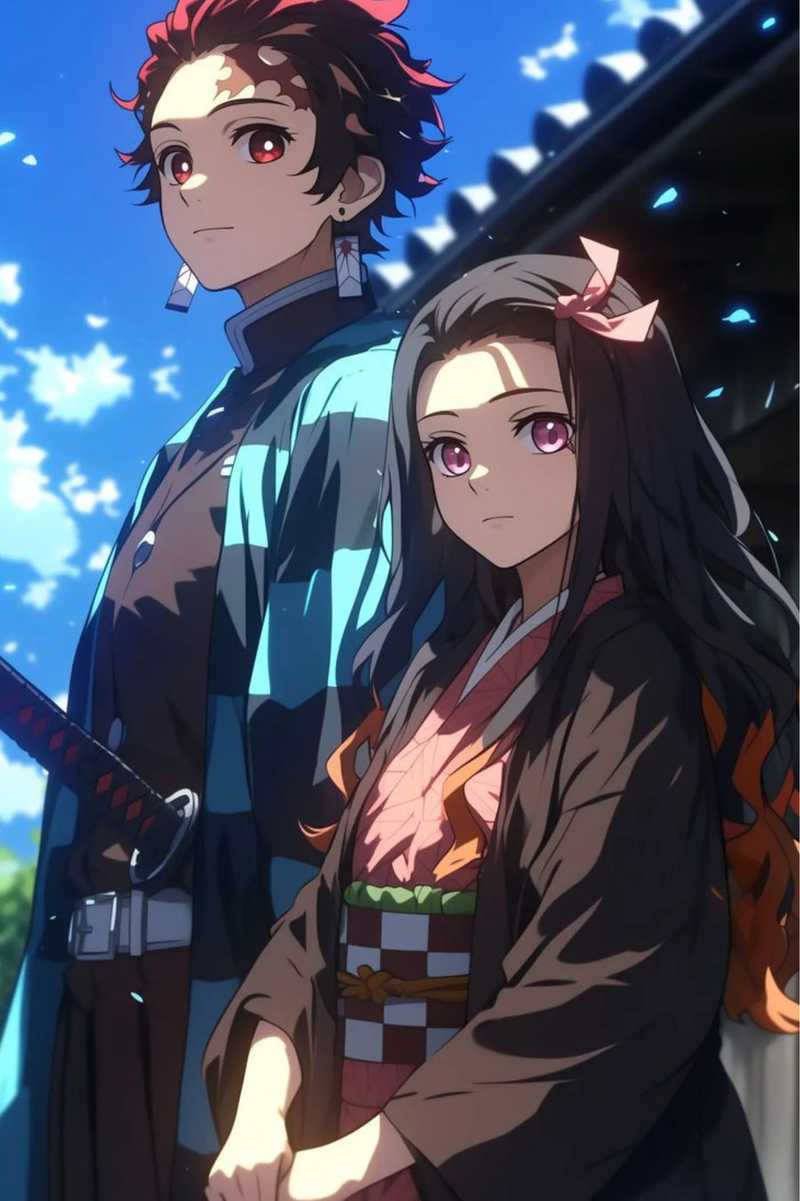 Tanjiro and Nezuko Demon Slayer Metal Posters | Premium, Waterproof & Magnet-Mounted Art