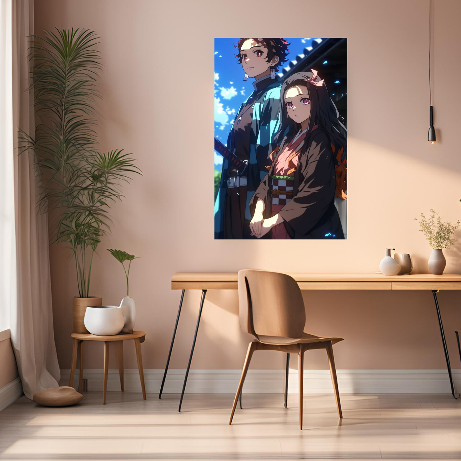 Tanjiro and Nezuko Demon Slayer Metal Posters | Premium, Waterproof & Magnet-Mounted Art