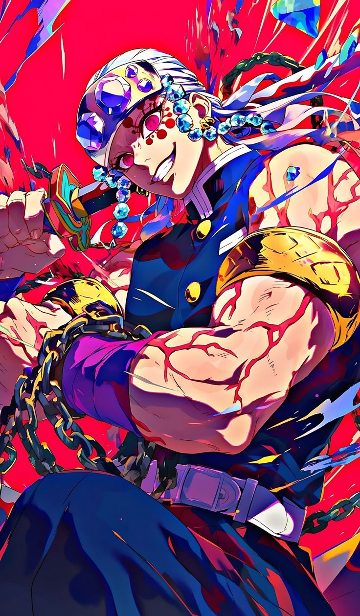 Tengen from Demon Slayer Metal Wall Poster | Premium, Waterproof & Magnet-Mounted Art