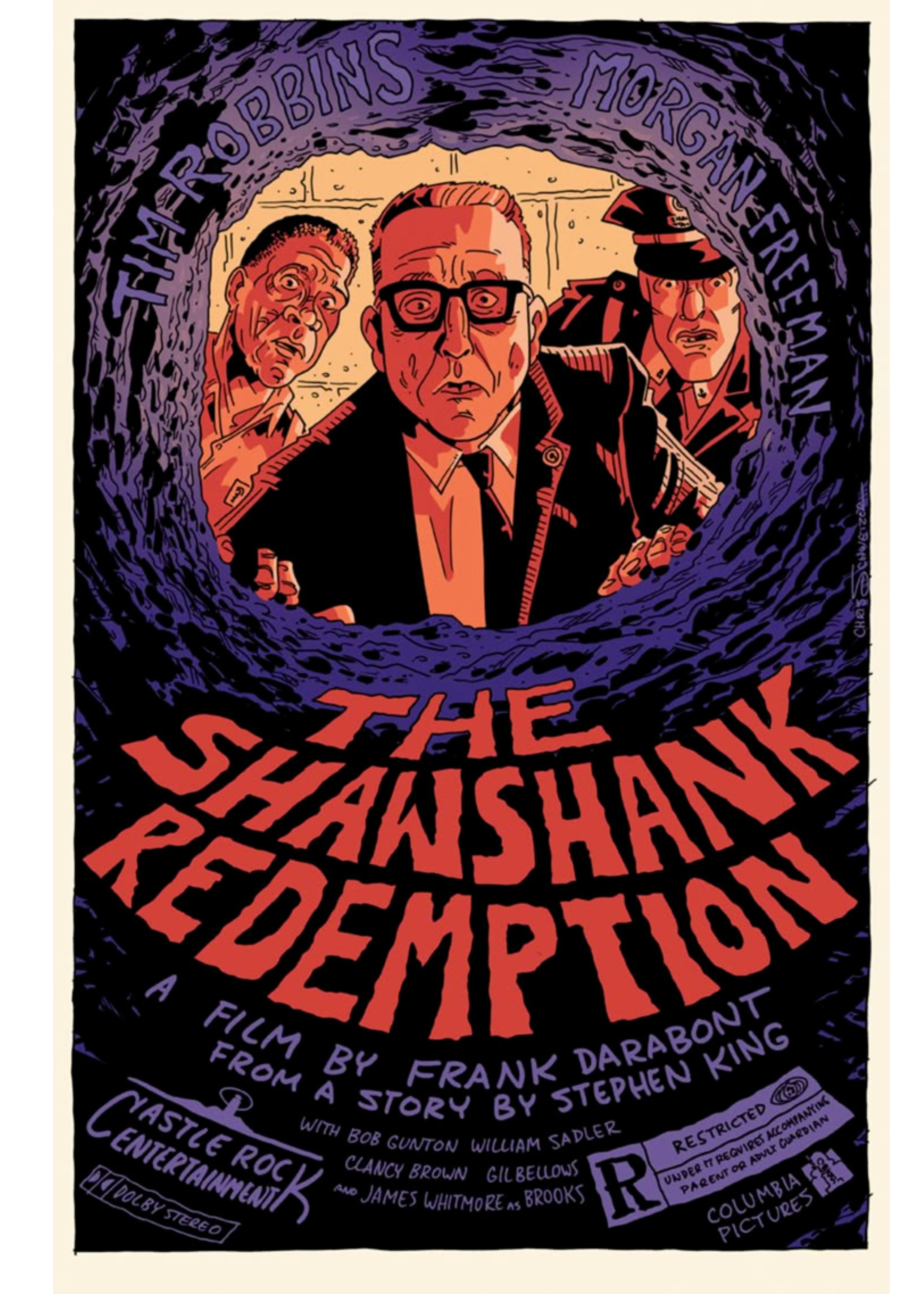 The Shawshank redemption Metal Wall Posters | Premium, Waterproof & Magnet-Mounted Art