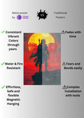 The Mandalorian art metal posters | Premium, Waterproof & Magnet-Mounted Art
