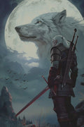 The Witcher Geralt of rivia the white wolf metal Posters | Premium, Waterproof & Magnet-Mounted Art