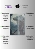 The Witcher Geralt of rivia the white wolf metal Posters | Premium, Waterproof & Magnet-Mounted Art