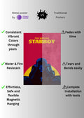 The weeknd Starboy Metal Wall Posters | Premium, Waterproof & Magnet-Mounted Art