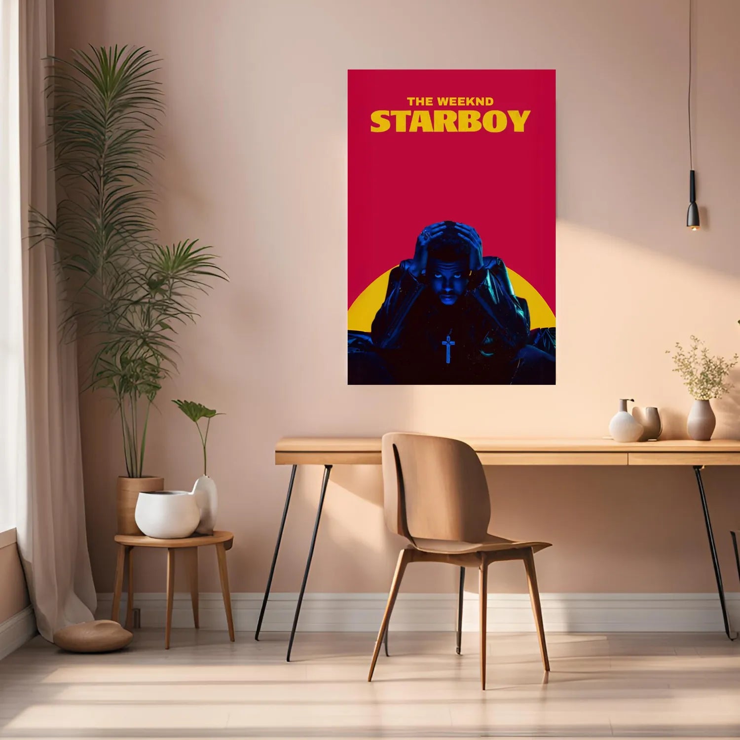 The weeknd Starboy Metal Wall Posters | Premium, Waterproof & Magnet-Mounted Art