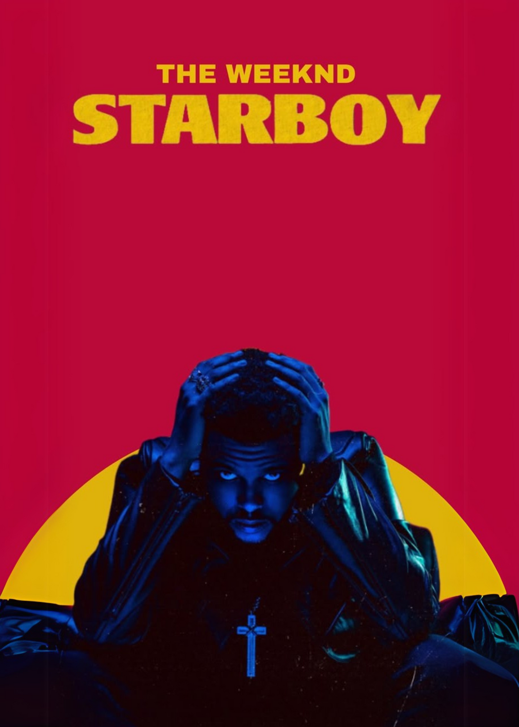 The weeknd Starboy Metal Wall Posters | Premium, Waterproof & Magnet-Mounted Art