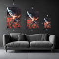 Thunder and Roses Metal Posters | Premium, Waterproof & Magnet-Mounted Art