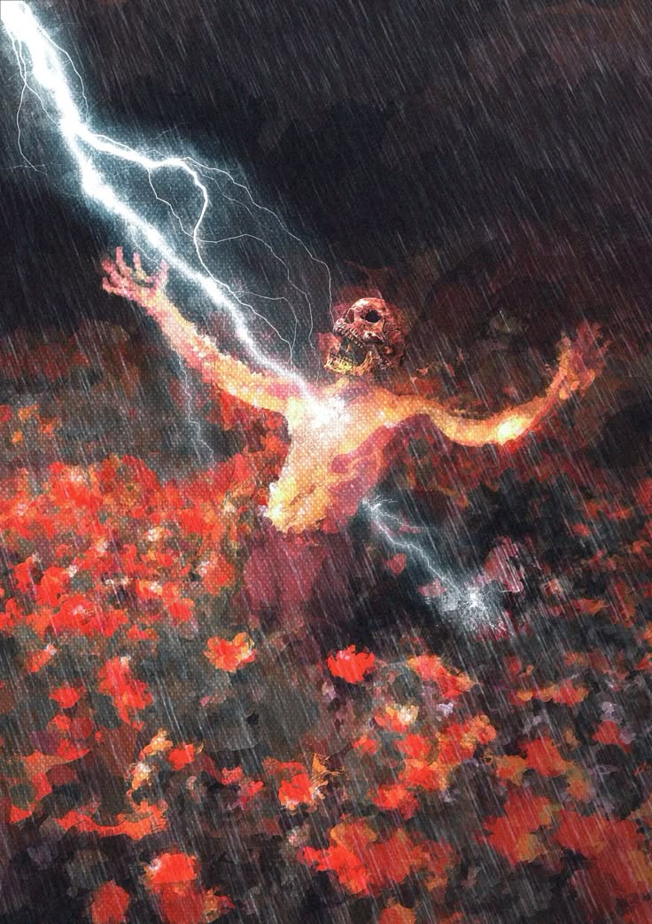 Thunder and Roses Metal Posters | Premium, Waterproof & Magnet-Mounted Art