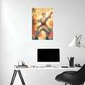Tranquillity Man illustration Metal Wall Posters | Premium, Waterproof & Magnet-Mounted Art