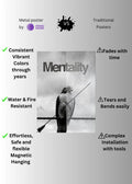 Unstoppable Mentality Inspirational Metal Posters | Premium, Waterproof & Magnet-Mounted Art